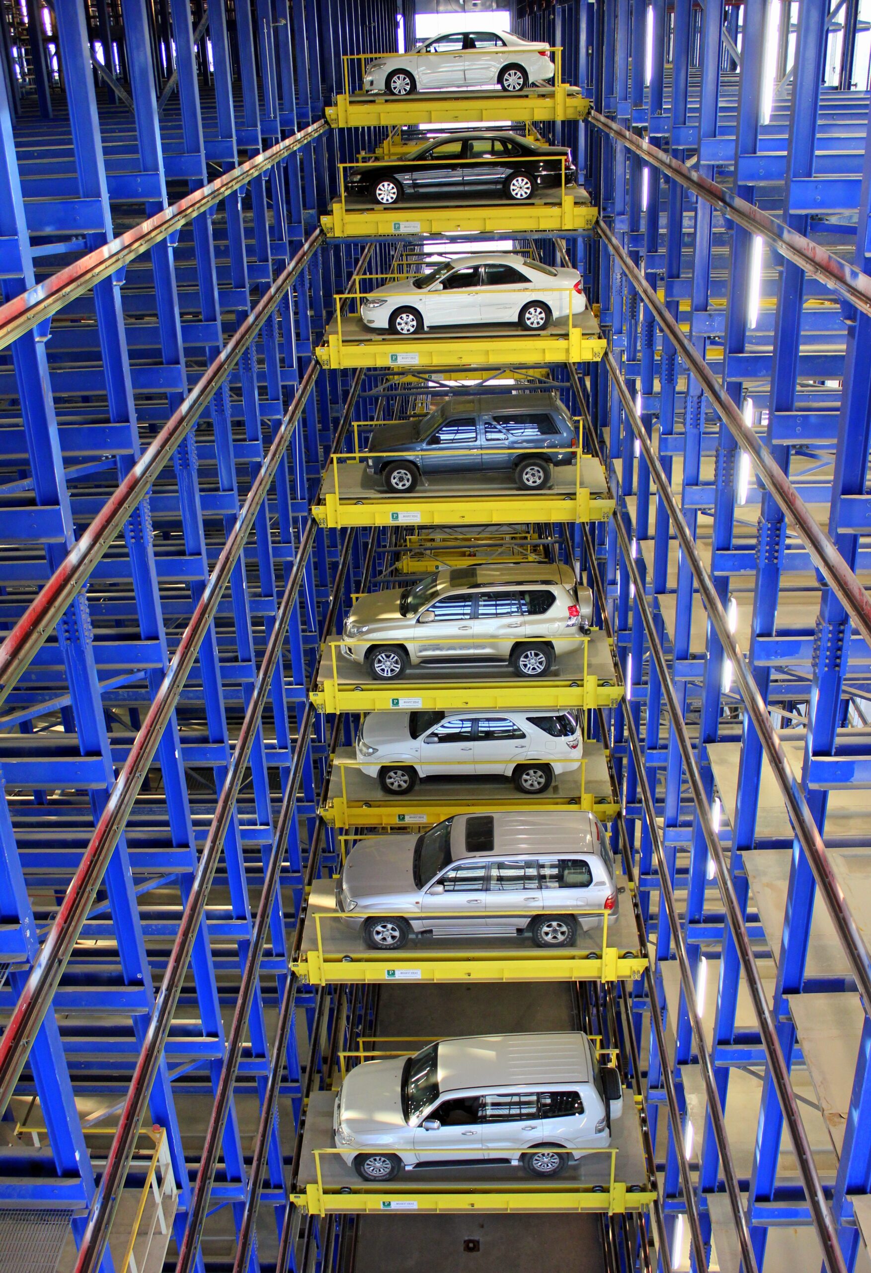 Robotic parking - cars on machines